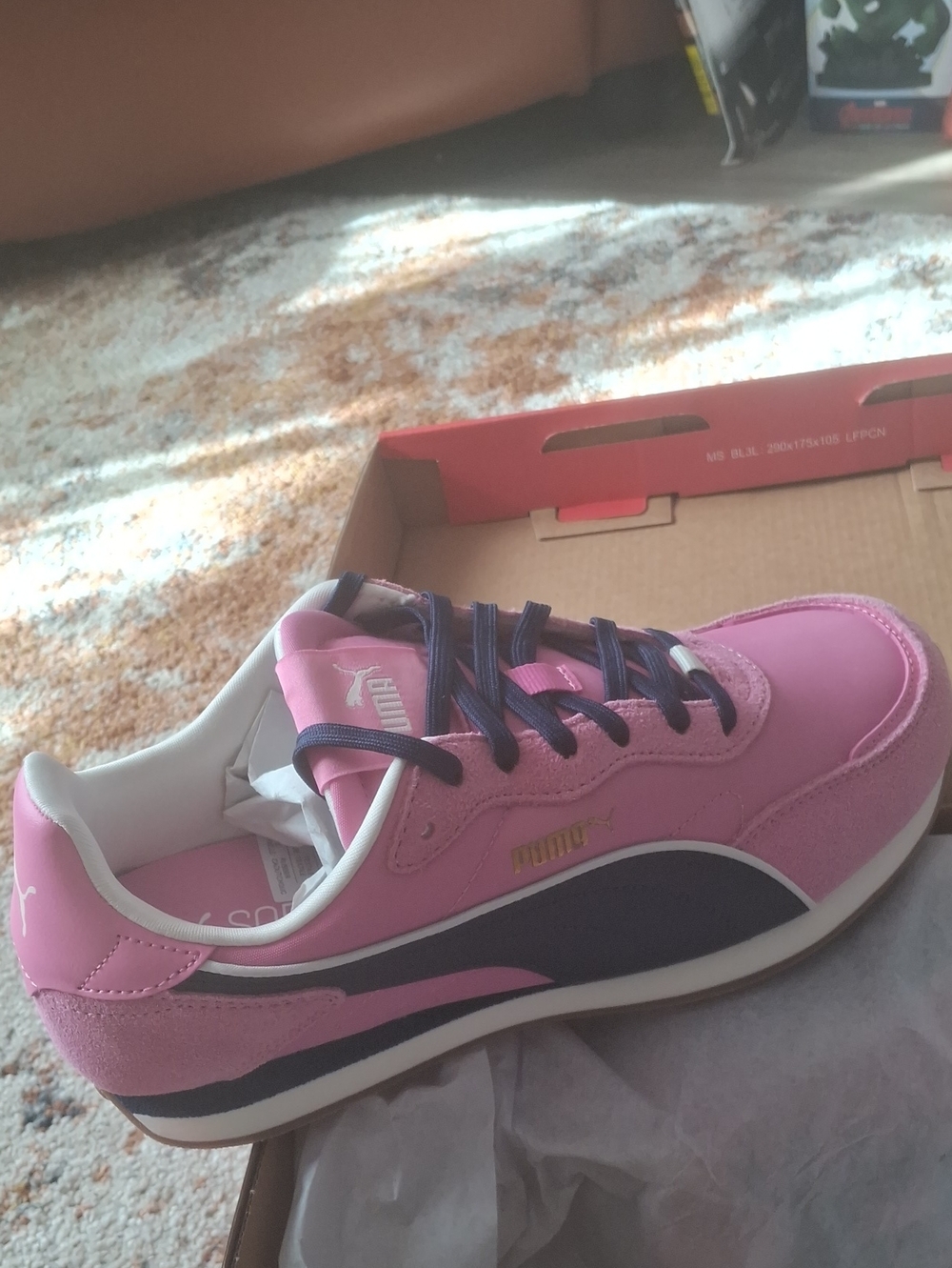 Puma Women’s Pink and Navy Classic Runner Sneakers